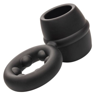 CALEXOTICS ALPHA DUAL MAGNUM RING NEGRO