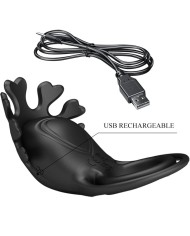 PRETTY LOVE RUBEN ANILLO VIBRADOR 7 VIBRACIONES SILICONA NEGRO