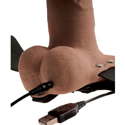 FETISH FANTASY SERIES ARNES AJUSTABLE PENE REALISTICO CON TESTICULOS RECARGABLE Y VIBRADOR 15 CM