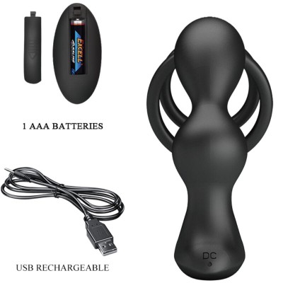 PRETTY LOVE MARSHALL ANILLO PARA PENE PLUG ANAL VIBRATORIO CONTROL REMOTO