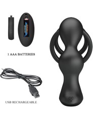 PRETTY LOVE MARSHALL ANILLO PARA PENE PLUG ANAL VIBRATORIO CONTROL REMOTO