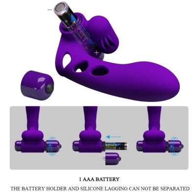 PRETTY LOVE ORLANDO FUNDA DE DEDO VIBRADOR MORADO