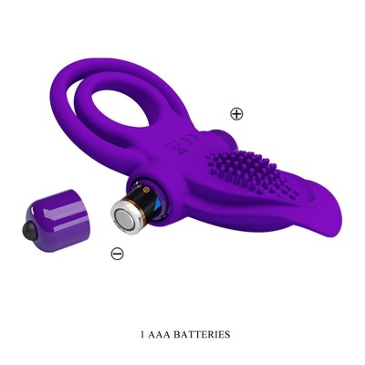 PRETTY LOVE ANILLO VIBRADOR PARA PENE MORADO
