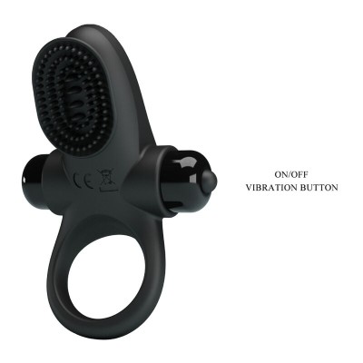 PRETTY LOVE ANILLO VIBRADOR II PARA PENE NEGRO
