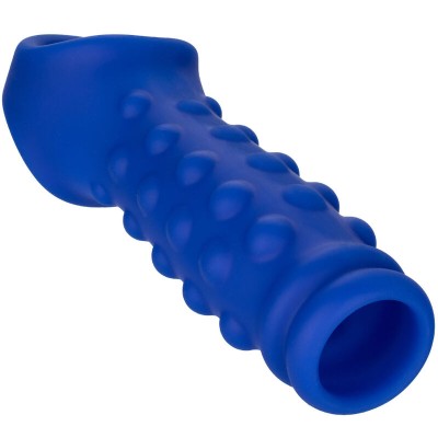 CALEXOTICS ADMIRAL BEADED FUNDA PENE SILICONA LIQUIDA AZUL