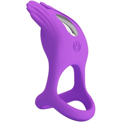 PRETTY LOVE SILAS ANILLO VIBRADOR 7 VIBRACIONES SILICONA LILA