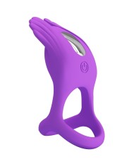 PRETTY LOVE SILAS ANILLO VIBRADOR 7 VIBRACIONES SILICONA LILA