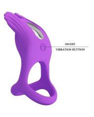 PRETTY LOVE SILAS ANILLO VIBRADOR 7 VIBRACIONES SILICONA LILA