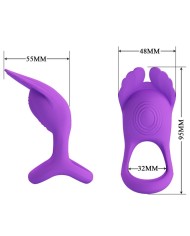 PRETTY LOVE SILAS ANILLO VIBRADOR 7 VIBRACIONES SILICONA LILA