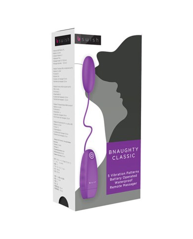 B SWISH BNAUGHTY CLASSIC VIBRATING BULLET PURPLE B SWISH BNAUGHTY CLASSIC VIBRATING BULLET PURPLE