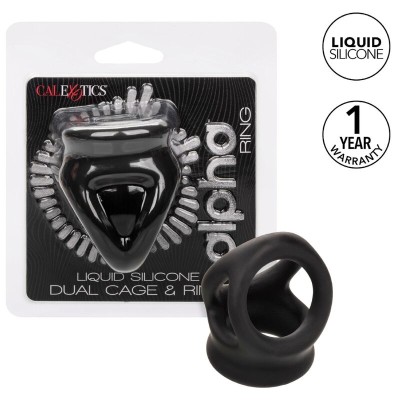CALEXOTICS ALPHA ANILLO DE JAULA DOBLE NEGRO