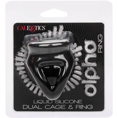 CALEXOTICS ALPHA ANILLO DE JAULA DOBLE NEGRO
