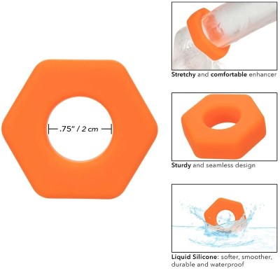 CALEXOTICS ALPHA ANILLO PROLONG SEXGONO NARANJA