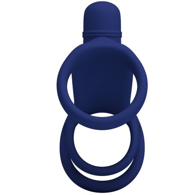 PRETTY LOVE ELISH ANILLO VIBRADOR CON EXTENSION AZUL