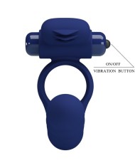 PRETTY LOVE AJMAL ANILLO VIBRADOR CON PLUG AZUL