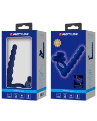 PRETTY LOVE AJMAL ANILLO VIBRADOR CON PLUG AZUL