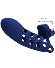 PRETTY LOVE ALTAF ANILLO VIBRADOR CON FUNDA DE SILICONA AZUL
