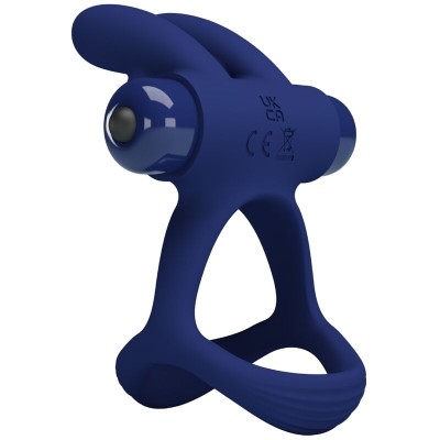 PRETTY LOVE FRANCISCO DOBLE ANILLO VIBRADOR RABBIT AZUL