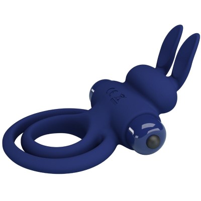 PRETTY LOVE DAREY DOBLE ANILLO VIBRADOR RABBIT AZUL