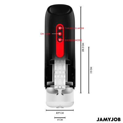 JAMYJOB PHANTOM MASTURBADOR VAGINA AUTOMATICO 5 MODOS SUCCIONADOR Y EMPUJE
