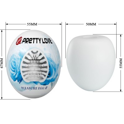 PRETTY LOVE MASTURBADOR MASCULINO HUEVO BLANCO