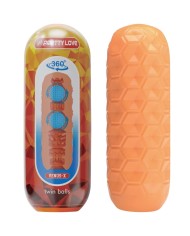 PRETTY LOVE TWIN BALLS MASTURBADOR MASCULINO NARANJA