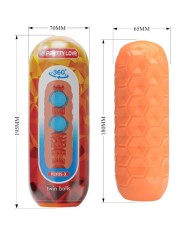 PRETTY LOVE TWIN BALLS MASTURBADOR MASCULINO NARANJA