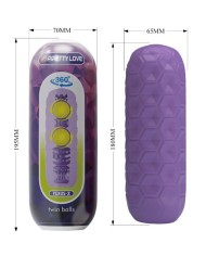PRETTY LOVE TWIN BALLS MASTURBADOR MASCULINO MORADO