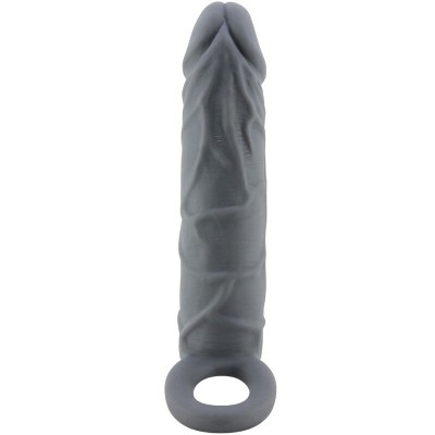 PRETTY LOVE FUNDA DE PENE DE PIEL REALISTICA GRIS OSCURO