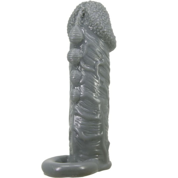 PRETTY LOVE FUNDA REALISTICA ALARGADORA Y RETARDANTE PARA PENE GRIS