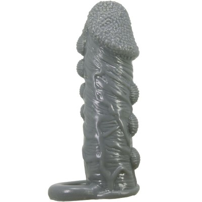 PRETTY LOVE FUNDA REALISTICA ALARGADORA Y RETARDANTE PARA PENE GRIS