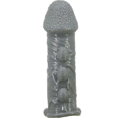 PRETTY LOVE FUNDA REALISTICA ALARGADORA Y RETARDANTE PARA PENE GRIS