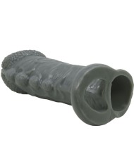 PRETTY LOVE FUNDA REALISTICA ALARGADORA Y RETARDANTE PARA PENE GRIS
