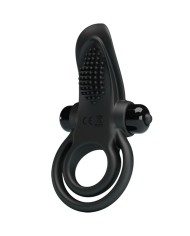 PRETTY LOVE DOBLE ANILLO VIBRADOR ESTIMULADOR CLITORIS 10 VIBRACIONES NEGRO