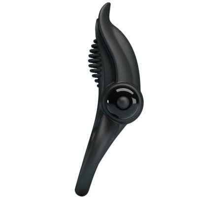 PRETTY LOVE DOBLE ANILLO VIBRADOR ESTIMULADOR CLITORIS 10 VIBRACIONES NEGRO
