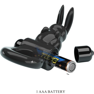 PRETTY LOVE EXCITING RING ANILLO VIBRADOR RABBIT 10 VIBRACIONES NEGRO