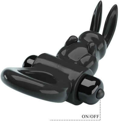 PRETTY LOVE EXCITING RING ANILLO VIBRADOR RABBIT 10 VIBRACIONES NEGRO
