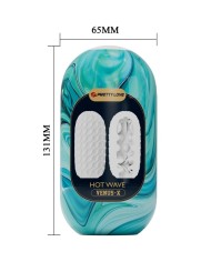 PRETTY LOVE HOT WAVE MASTURBADOR MASCULINO SILICONA BLANCO