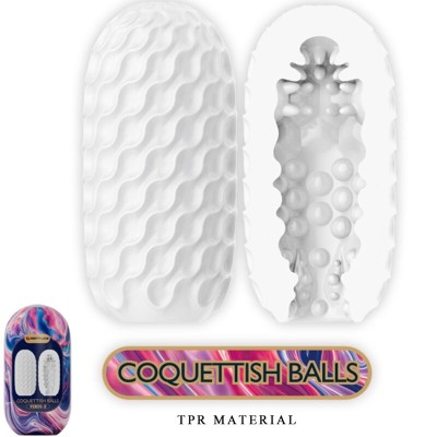 PRETTY LOVE COQUETTISH BALLS MASTURBADOR MASCULINO SILICONA BLANCO