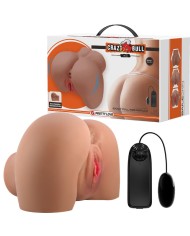 CRAZY BULL MILA TRASERO VIBRADOR CON VAGINA Y ANO REALISTICO CONTROL REMOTO