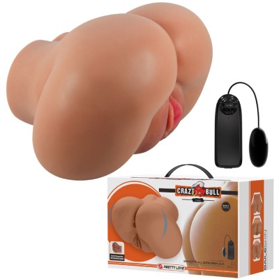 CRAZY BULL LUNA TRASERO VIBRADOR CON VAGINA Y ANO REALISTICO CONTROL REMOTO