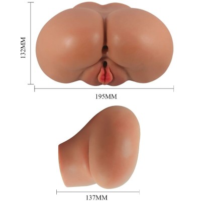 CRAZY BULL LUNA TRASERO VIBRADOR CON VAGINA Y ANO REALISTICO CONTROL REMOTO