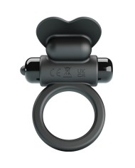 PRETTY LOVE DEBONAIRE ANILLO VIBRADOR CONEJO 10 VIBRACIONES NEGRO