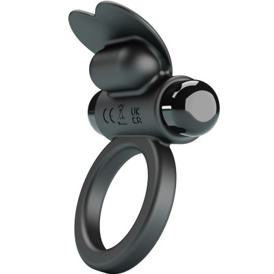 PRETTY LOVE DEBONAIRE ANILLO VIBRADOR CONEJO 10 VIBRACIONES NEGRO