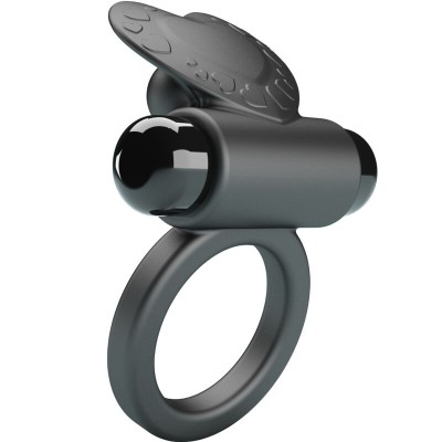 PRETTY LOVE DEBONAIRE ANILLO VIBRADOR CONEJO 10 VIBRACIONES NEGRO