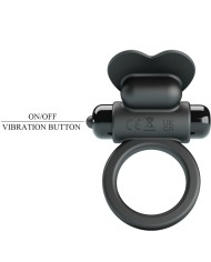 PRETTY LOVE DEBONAIRE ANILLO VIBRADOR CONEJO 10 VIBRACIONES NEGRO