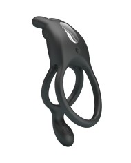 PRETTY LOVE SETH DOBLE ANILLO VIBRADOR RABBIT 7 VIBRACIONES NEGRO