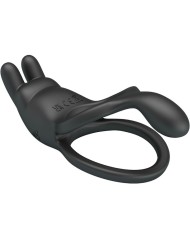 PRETTY LOVE SETH DOBLE ANILLO VIBRADOR RABBIT 7 VIBRACIONES NEGRO