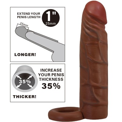 PRETTY LOVE KAILE FUNDA PARA PENE CON EXTENSION DE 25 CM MULATO