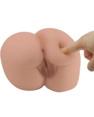 CRAZY BULL BERNACE TRASERO VIBRADOR CON VAGINA Y ANO REALISTICO NATURAL CONTROL REMOTO